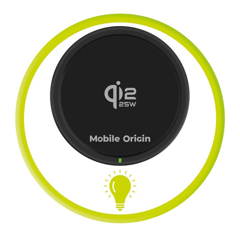 Mobile Origin Μαγνητική Βάση Αυτοκινήτου Αεραγωγού με Ασύρματη Φόρτιση MagSafe Qi2 25W - CA24 - Black