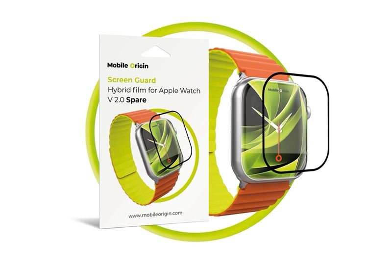 Mobile Origin Προστασία Οθόνης Apple Watch Ultra (1/2/3) - 49mm - Ανταλλακτική Προστατευτική Μεμβράνη Οθόνης - Screen Guard Spare Hybrid Film - Black
