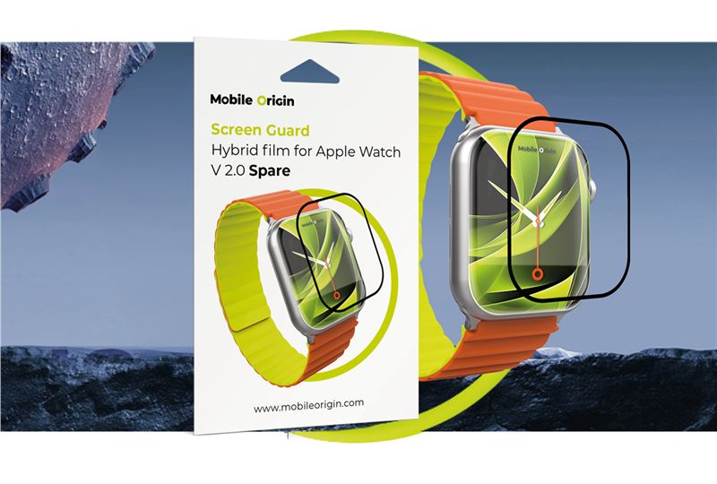 Mobile Origin Προστασία Οθόνης Apple Watch Ultra (1/2/3) - 49mm - Ανταλλακτική Προστατευτική Μεμβράνη Οθόνης - Screen Guard Spare Hybrid Film - Black