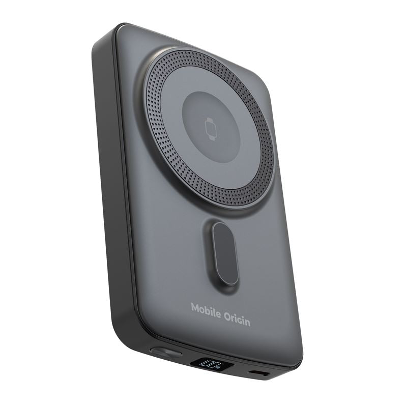 Mobile Origin - Μαγνητικό Ασύρματο MagSafe Power Bank Κινητού 10.000mAh - PB9 - Black