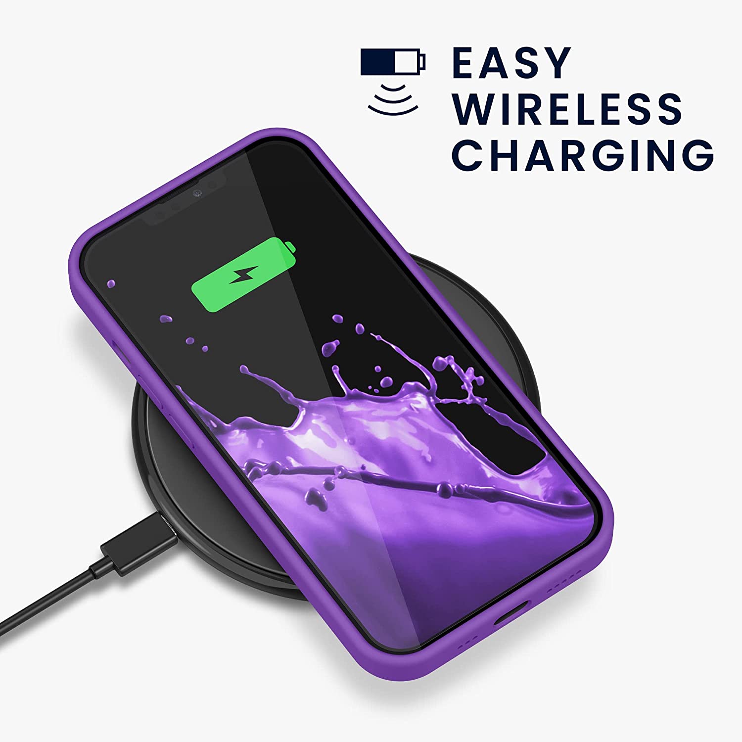 KW iPhone 13 Θήκη Σιλικόνης Rubberized TPU - Orchid Purple - 55878.221