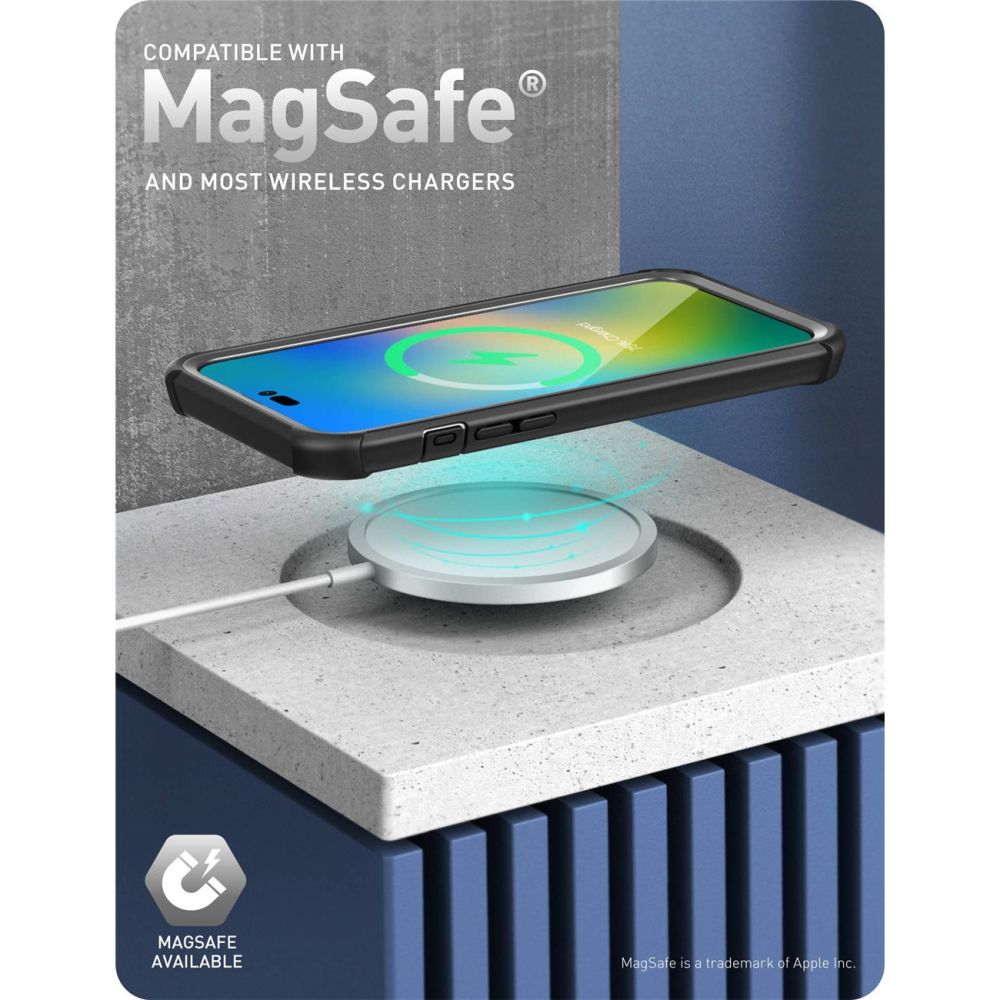 i - Blason iPhone 14 Pro Max Ares Σκληρή Θήκη με Πλαίσιο Σιλικόνης και Προστασία Οθόνης - Black