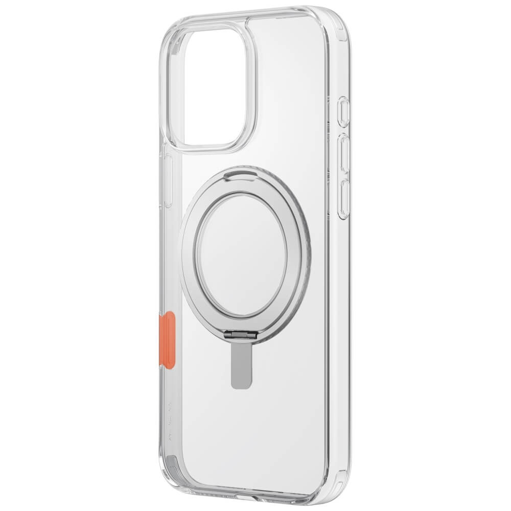 Uniq iPhone 16 Pro - Swivix 360 Rotating Kickstand - Σκληρή Θήκη με Πλαίσιο Σιλικόνης και Σταντ - Διάφανη