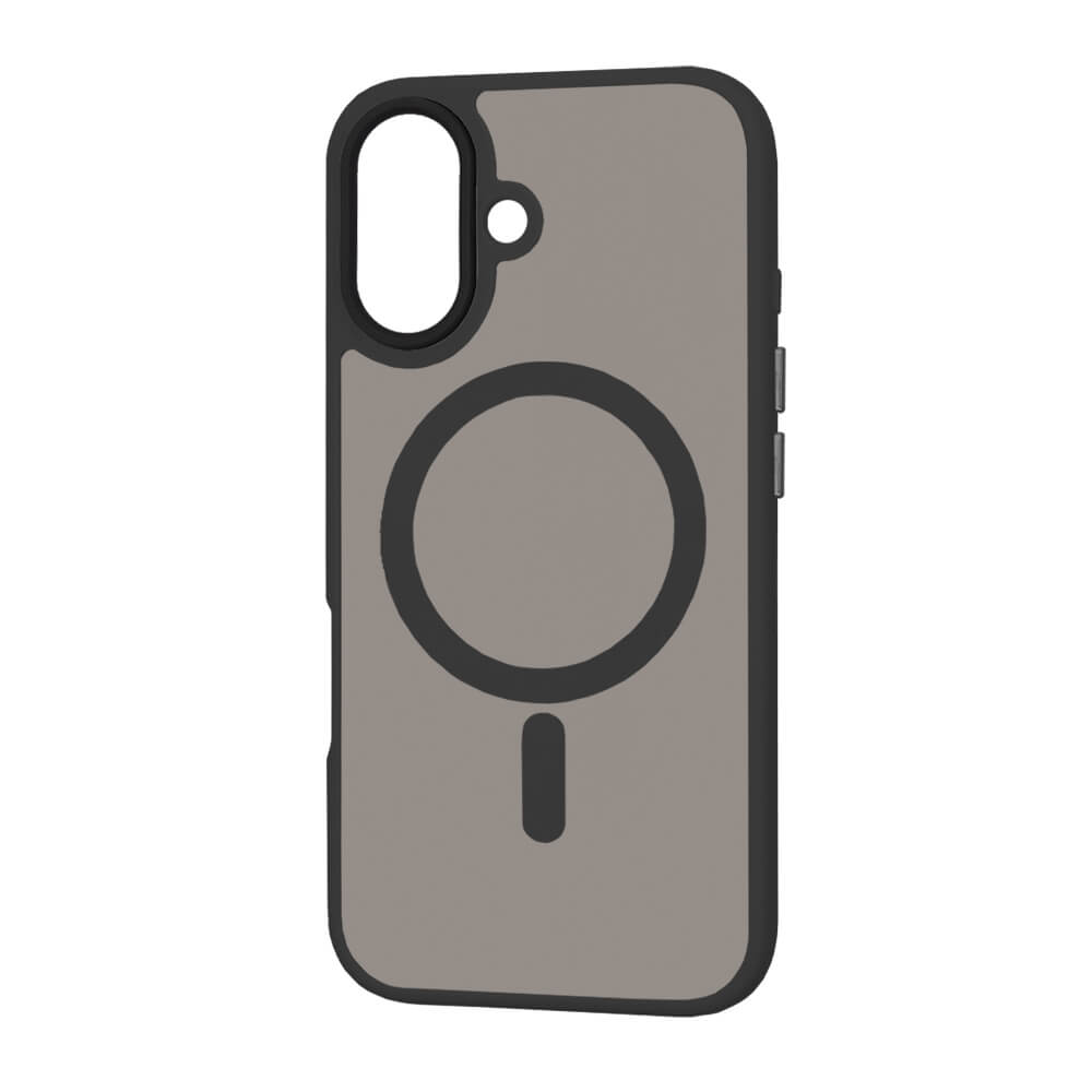 Techsuit iPhone 16 Plus - HaloFrost Series MagSafe - Σκληρή Θήκη με Πλαίσιο Σιλικόνης - Black