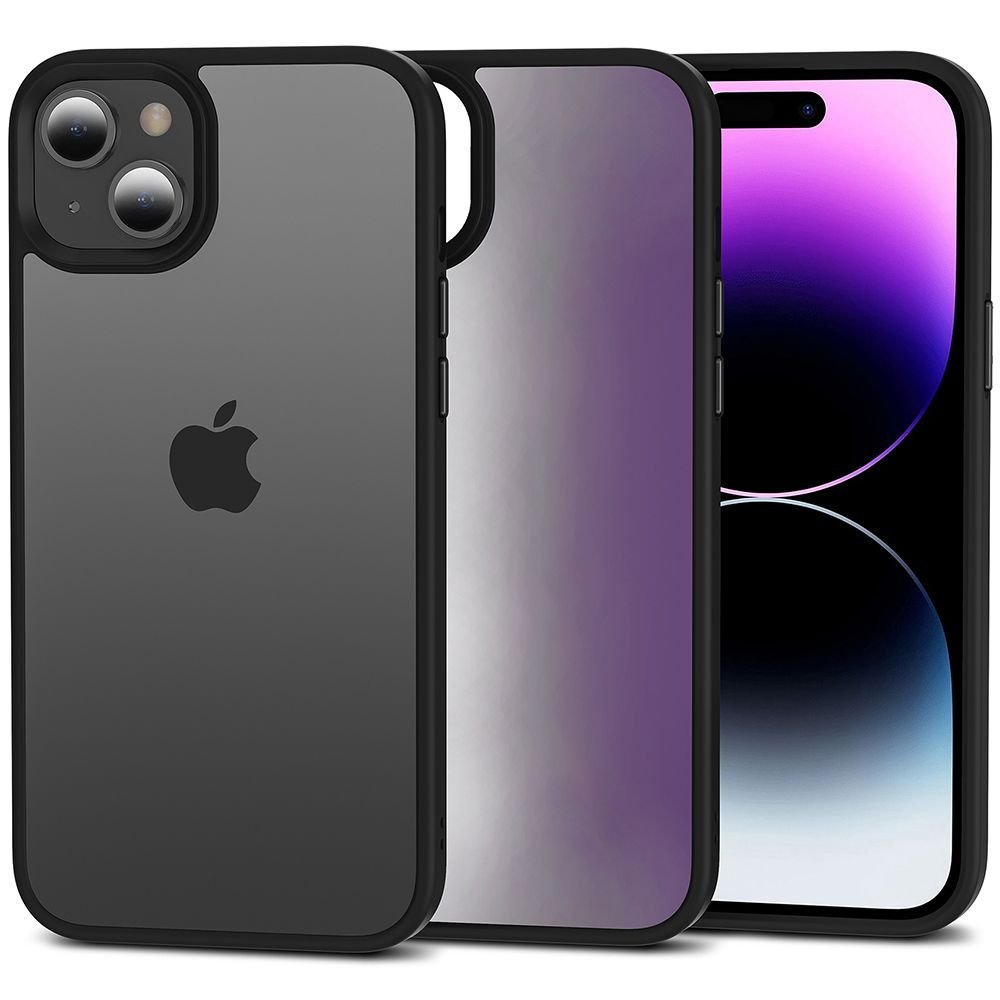 Tech - Protect iPhone 15 MagMat Σκληρή Θήκη με Πλαίσιο Σιλικόνης - Matte Black / Ημιδιάφανη
