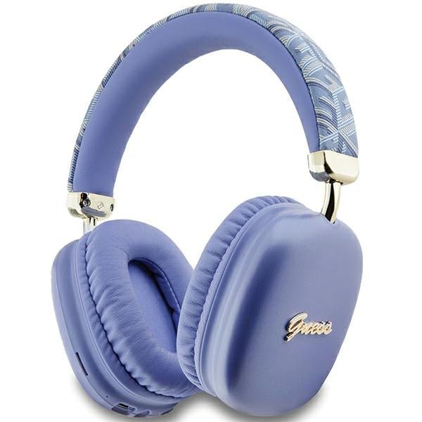 Guess Over - Ear Gcube Metallic Script Logo - Ασύρματα Bluetooth Ακουστικά - Purple