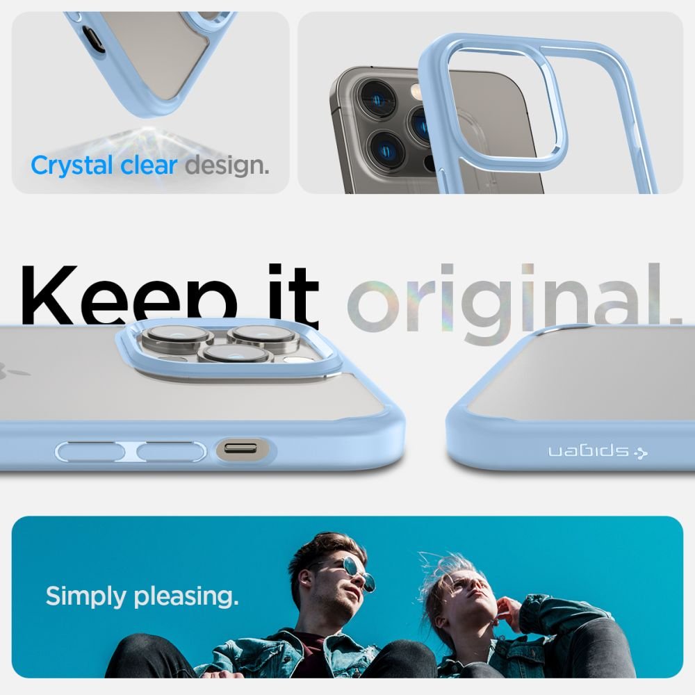 Spigen iPhone 14 Pro Max Ultra Hybrid Σκληρή Θήκη με Πλαίσιο Σιλικόνης - Sierra Blue