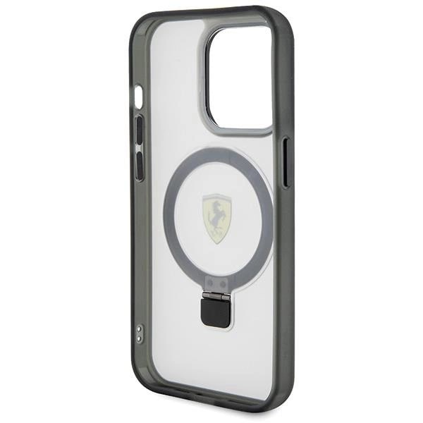 Ferrari iPhone 15 Pro Max Ring Stand 2023 Collection MagSafe Σκληρή Θήκη με Πλαίσιο Σιλικόνης και Stand / MagSafe - Ημιδιάφανη / Black - FER000607 - 0
