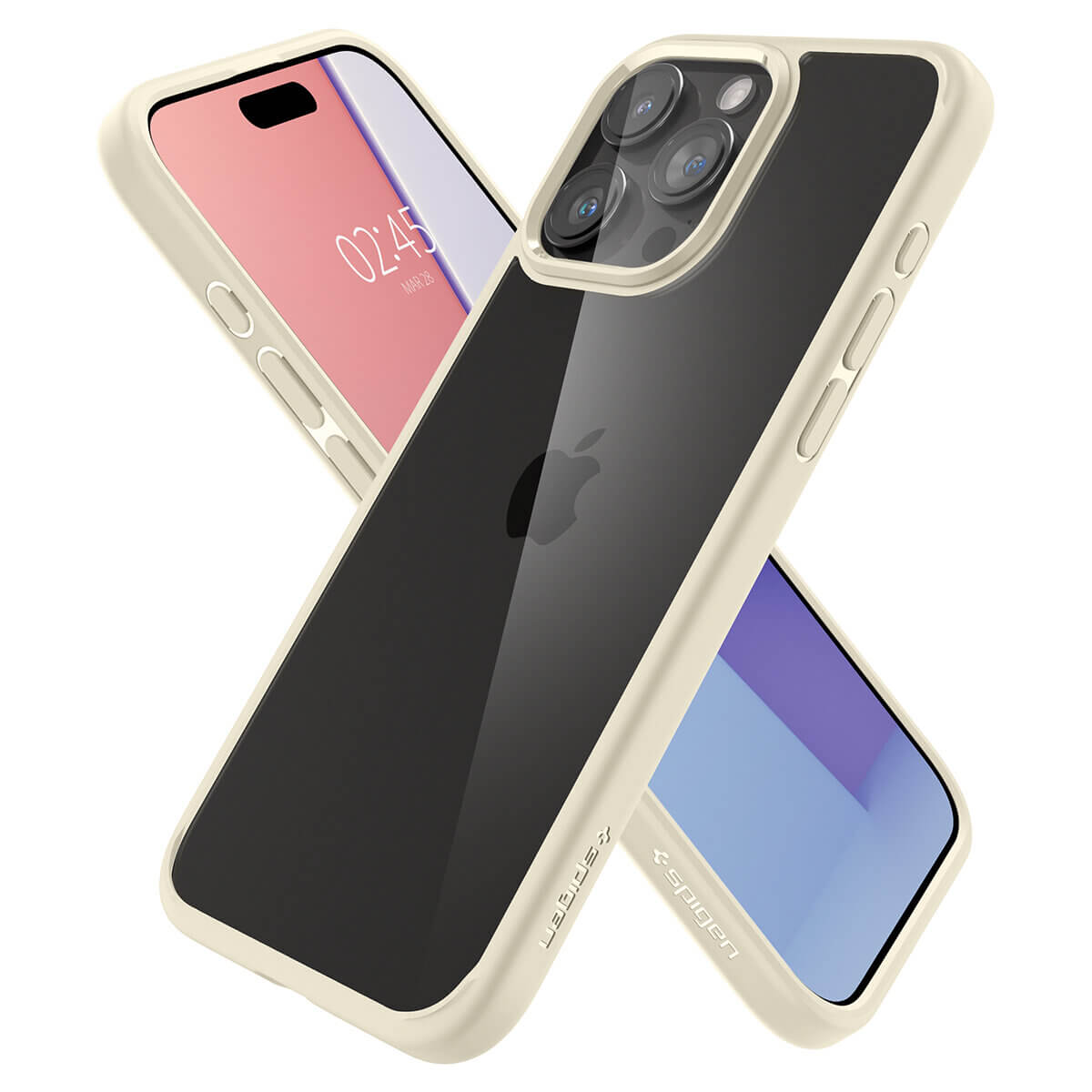 Spigen iPhone 15 Pro Ultra Hybrid Σκληρή Θήκη με Πλαίσιο Σιλικόνης - Sand Beige