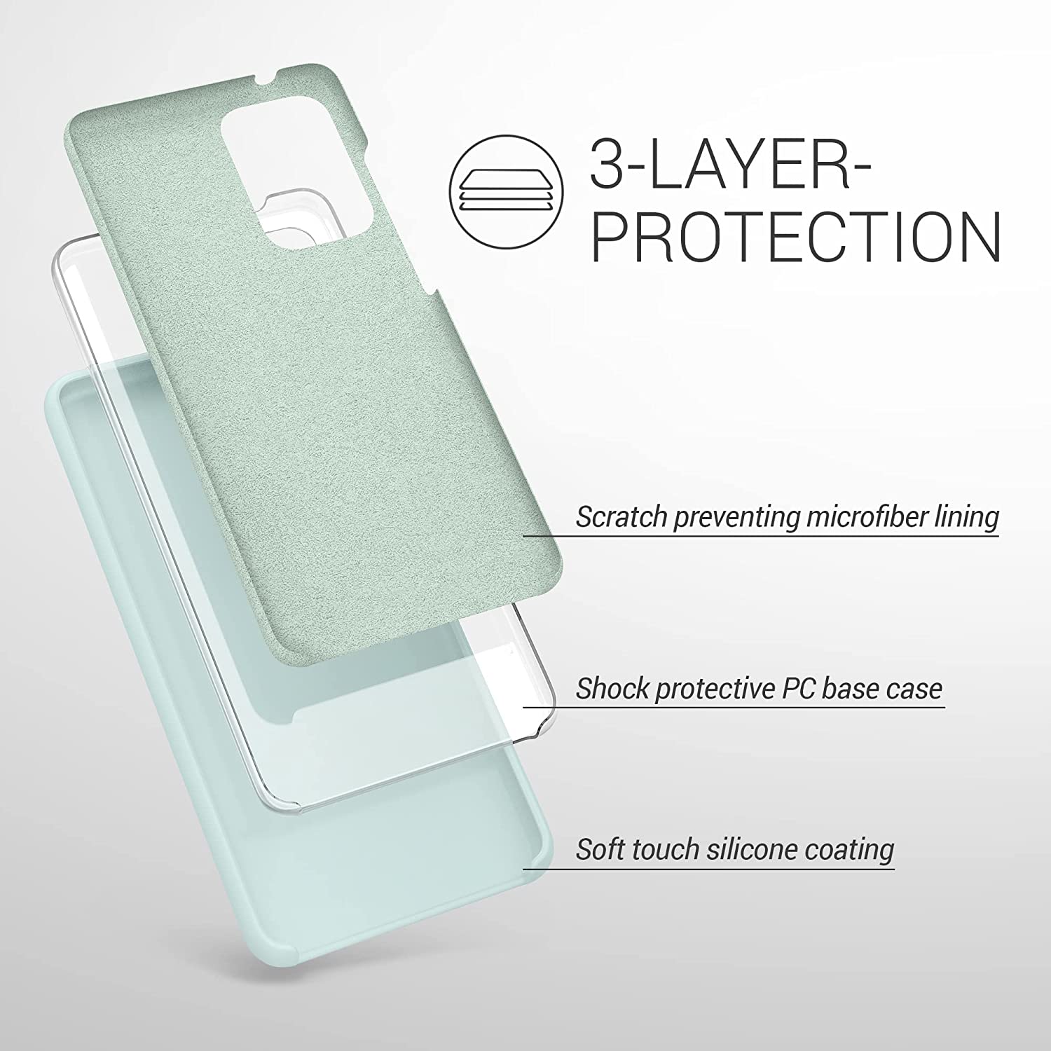 KW Samsung Galaxy A52 / A52 5G / A52s 5G Θήκη Σιλικόνης Rubber TPU - Frosty Mint - 54347.200
