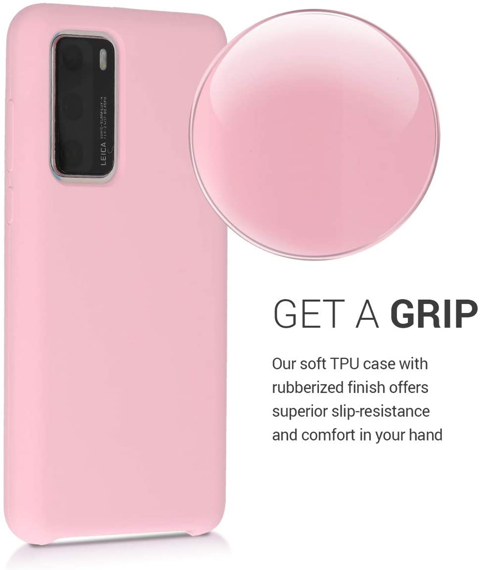 KW Huawei P40 Θήκη Σιλικόνης Rubber TPU - Rose Gold Matte - 52291.89