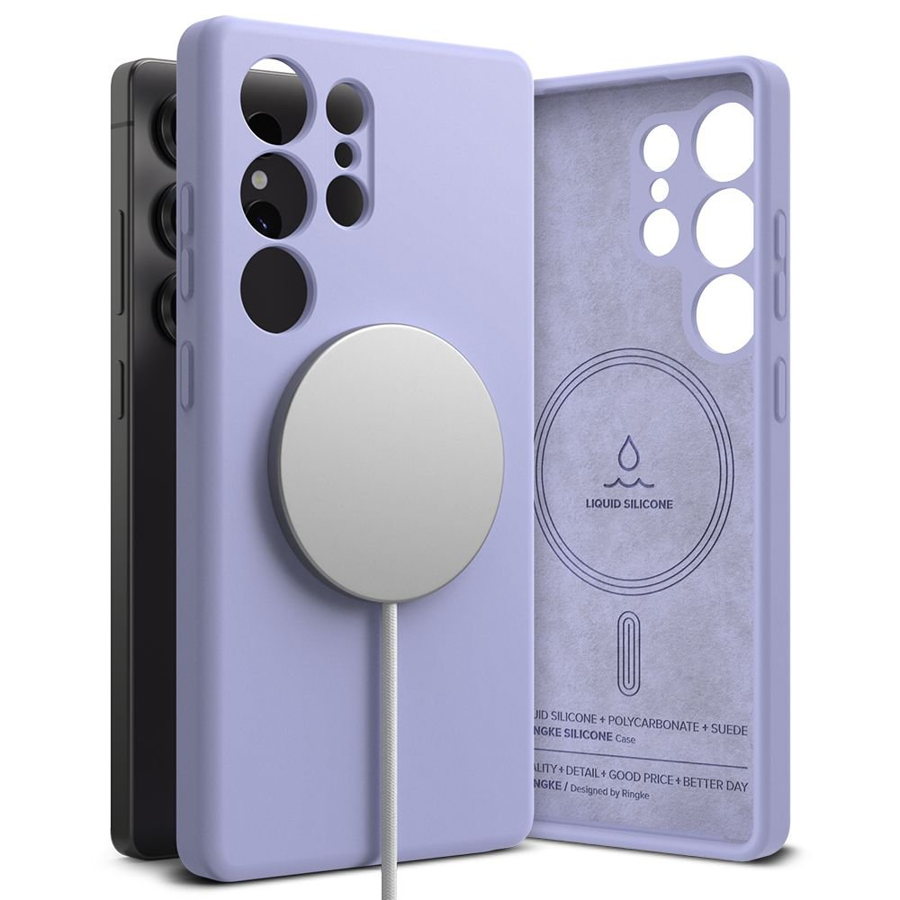 Ringke Samsung Galaxy S25 Ultra Silicone Magnetic MagSafe Case Θήκη Σιλικόνης με MagSafe - Lavender