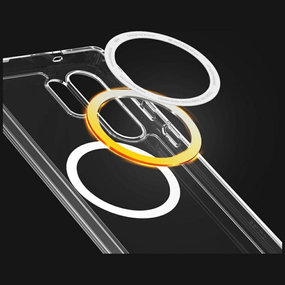 Araree Samsung Galaxy S25 Ultra Duple M Σκληρή Θήκη με Πλαίσιο Σιλικόνης και MagSafe - Διάφανη