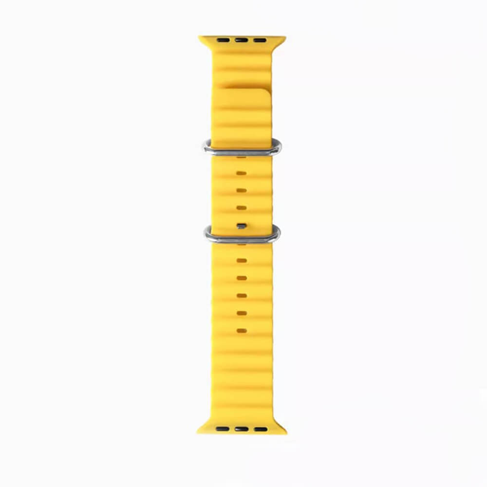 Techsuit Λουράκι Apple Watch 4/5/6/7/8/9/10/11 - SE (1/2/3) - ULTRA (1/2/3) - 44/45/46/49mm Watchband W038 Σιλικόνης - Yellow