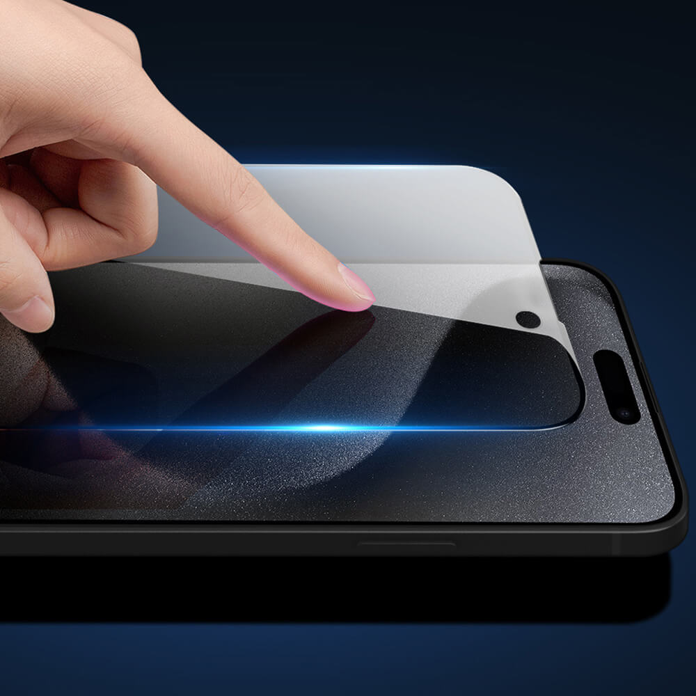 Dux Ducis iPhone 16 2.5D Glass Privacy 9H Full Screen Αντιχαρακτικό Γυαλί Οθόνης - Black