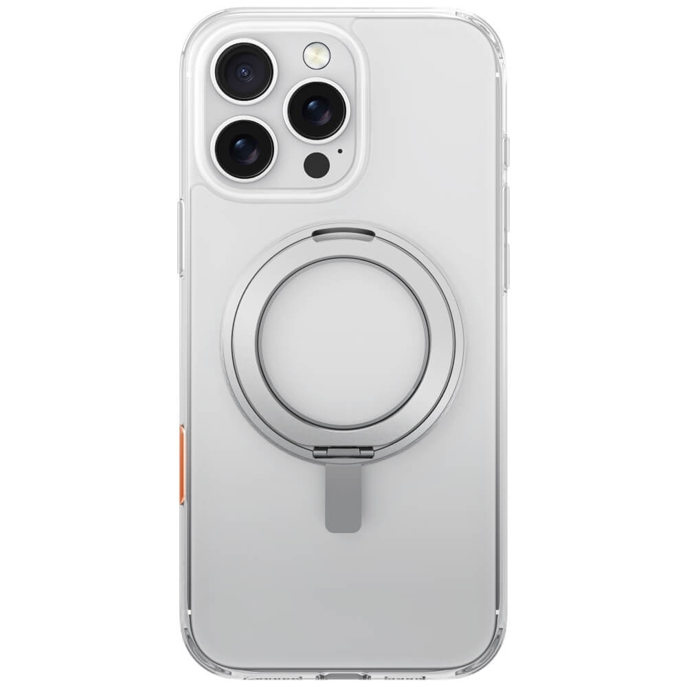 Uniq iPhone 16 Pro Max - Swivix 360 Rotating Kickstand - Σκληρή Θήκη με Πλαίσιο Σιλικόνης και Σταντ - Διάφανη