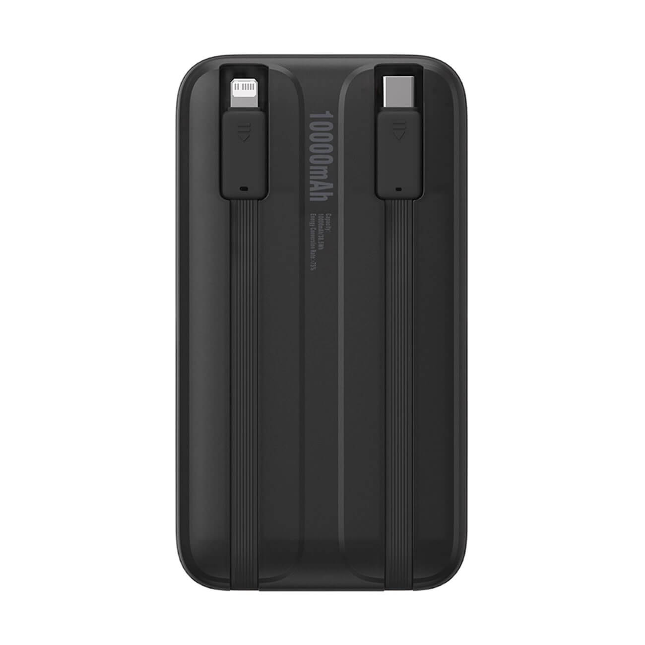 Baseus Comet Series Power Bank 10000mAh 22.5W με Ενσωματωμένα Καλώδια Type - C και Lightning - Black - PPMD020001