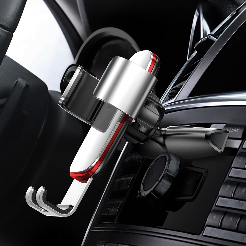 Baseus Metal Age Gravity Car Mount for CD Slot - Universal Βάση Αυτοκινήτου για την Υποδοχή του CD Player - Silver - SUYL - J0S