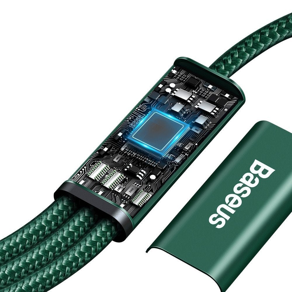 Baseus Rapid 3in1 Καλώδιο Φόρτισης Type - C 20W 1.5m - Micro USB / Lightning / Type - C - Green - CAMLT - SC06