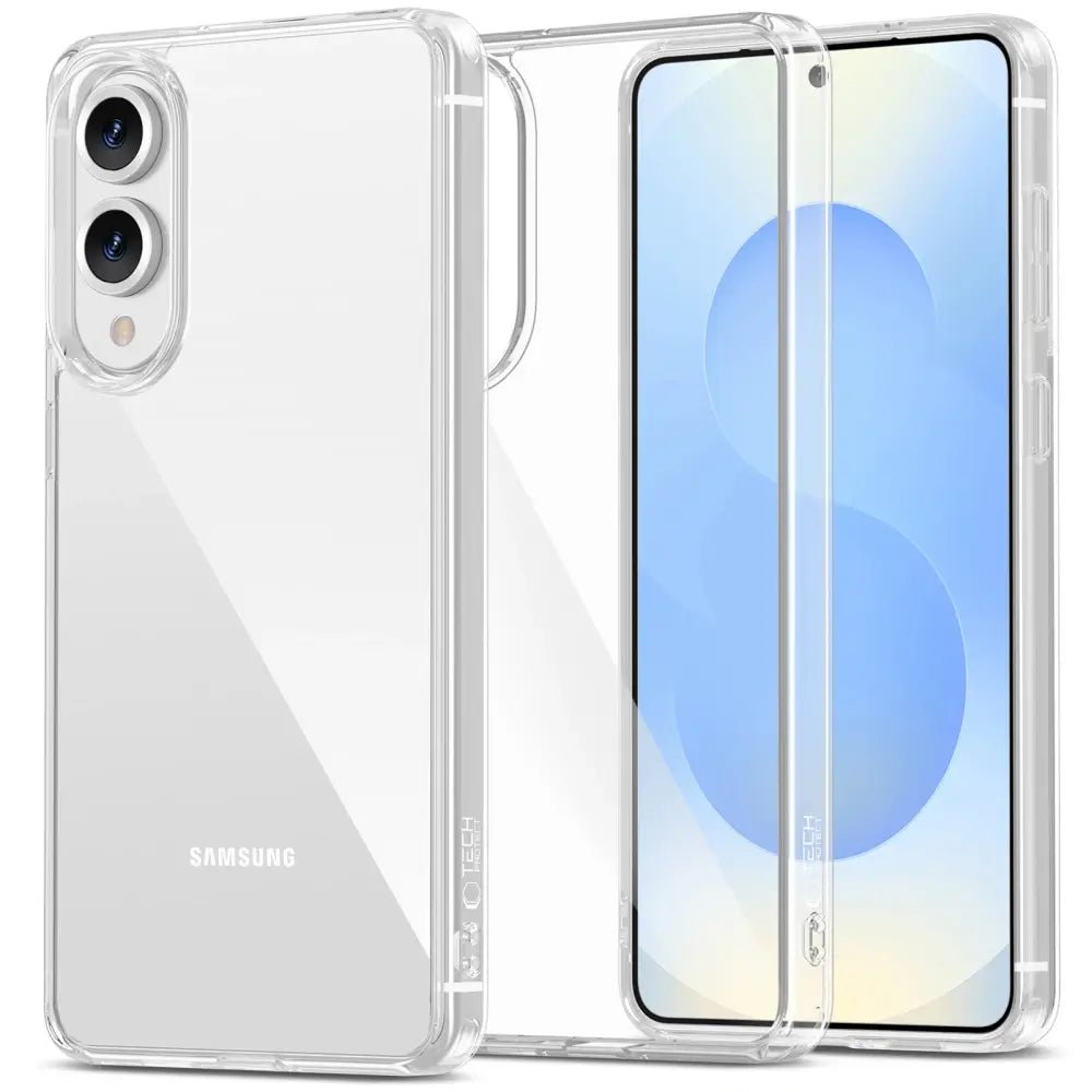 Tech - Protect Samsung Galaxy S25 Edge Flexair Hybrid Σκληρή Θήκη με Πλαίσιο Σιλικόνης - Διάφανη