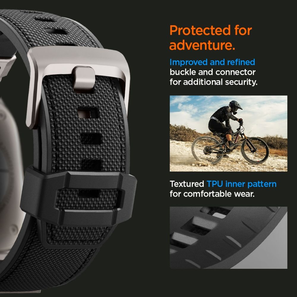 Spigen Λουράκι Apple Watch 4/5/6/7/8/9/10/11 - SE (1/2/3) - ULTRA (1/2/3) - 44/45/46/49mm DuraPro Armor - Black
