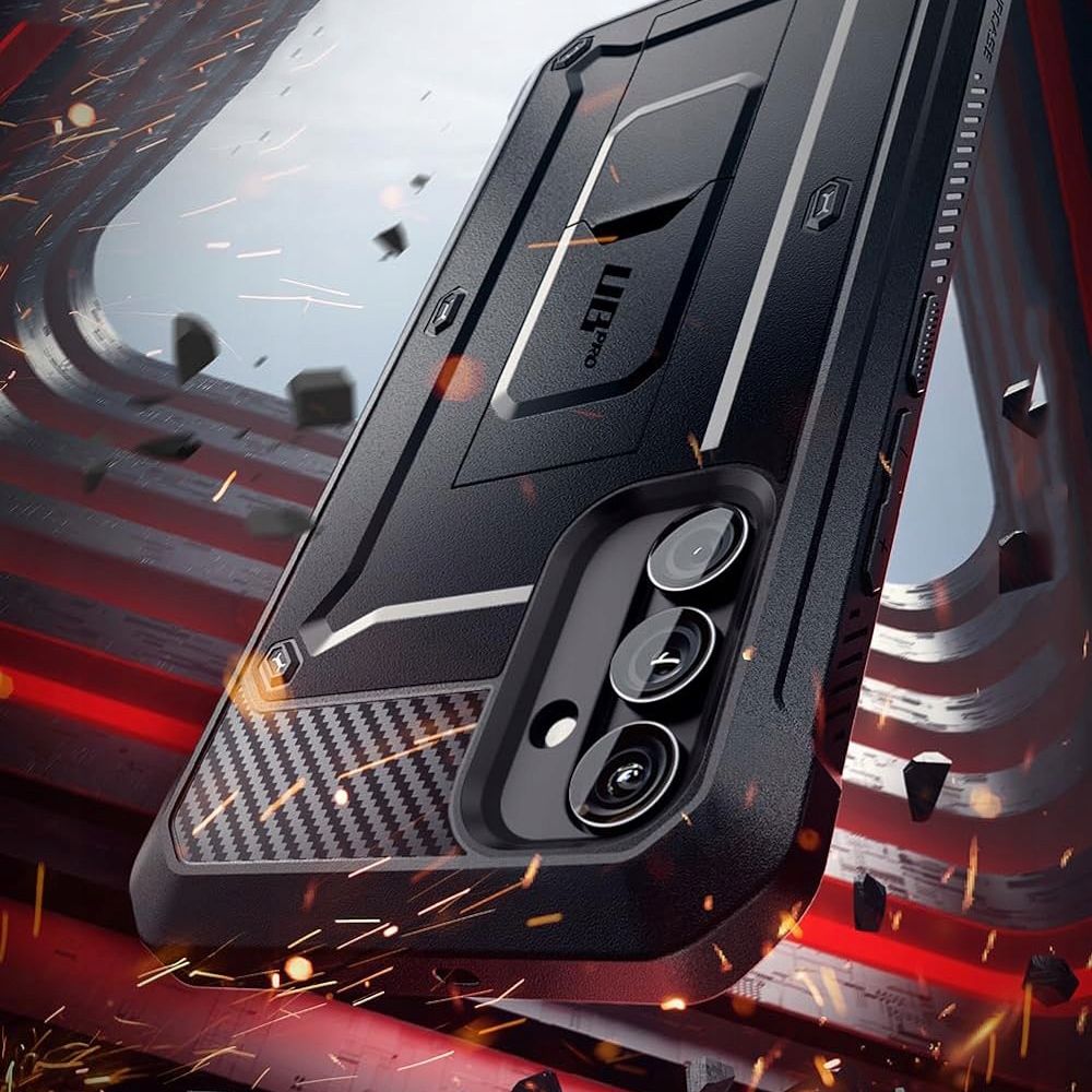 Supcase Samsung Galaxy A55 5G Unicorn Beetle Pro Σκληρή Θήκη με Προστασία Οθόνης και Stand - Black