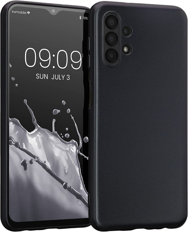 KW Samsung Galaxy A13 4G Θήκη Σιλικόνης TPU - Metallic Blackberry - 58021.115