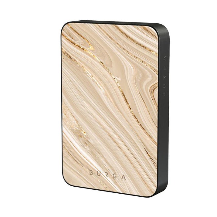 Burga Μαγνητικό Ασύρματο MagSafe PowerBank 5000mAh με Καλώδιο Type - C to Type - C - Gunmetal - Full Glam