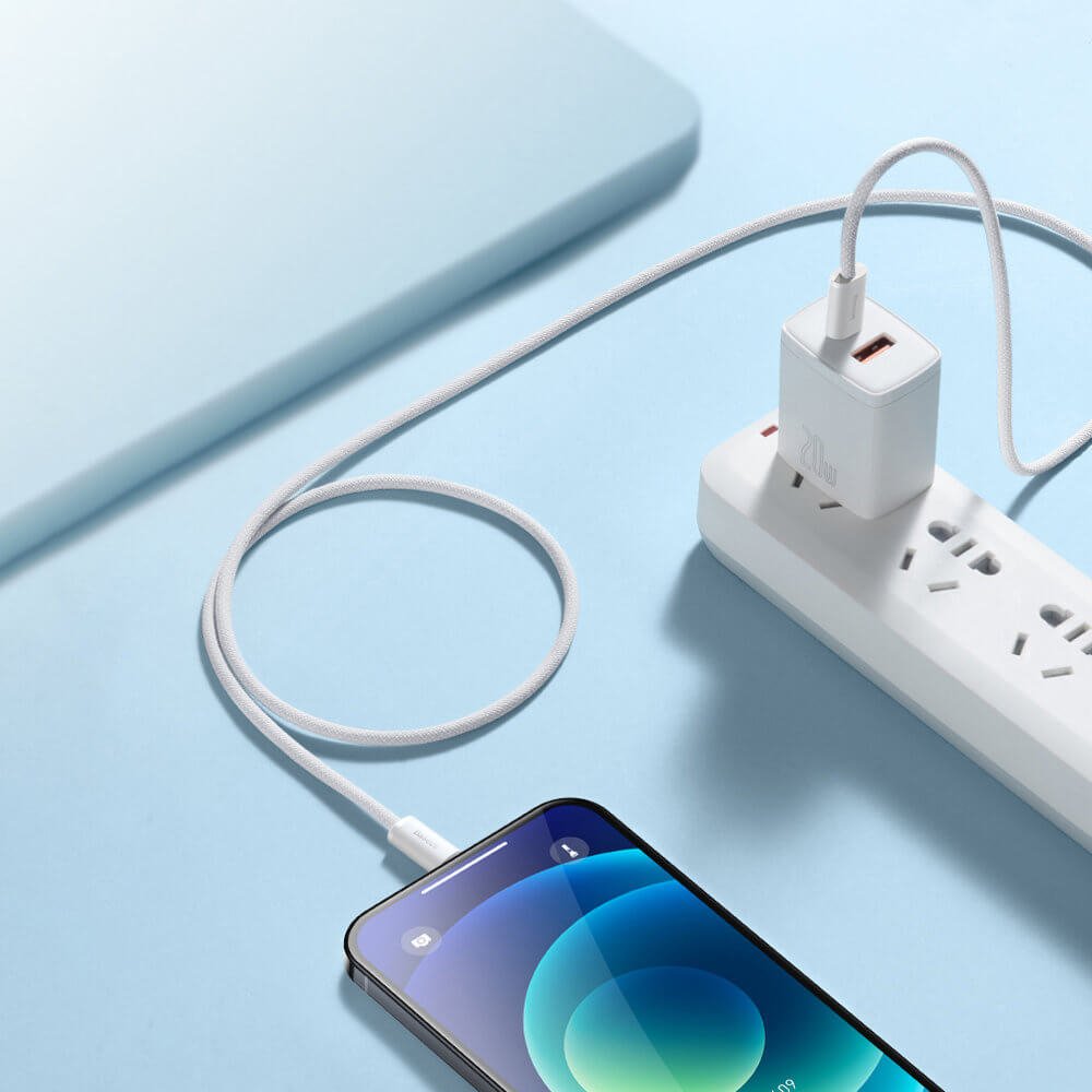 Baseus Dynamic Series 20W - Καλώδιο Δεδομένων και Φόρτισης Type - C to Lightning 1M - White - CALD000002