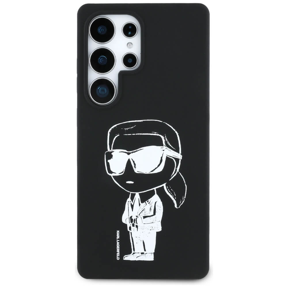 Karl Lagerfeld Samsung Galaxy S25 Ultra - Silicone Graffiti Ikonik Printed Logo - Σκληρή Θήκη Σιλικόνης με MagSafe - Black - KLHMS25LPNYKGRTK
