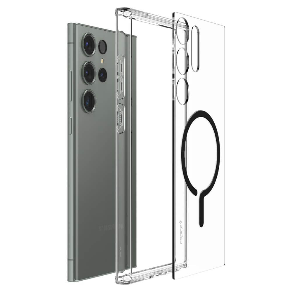 Spigen Samsung Galaxy S23 Ultra - Ultra Hybrid One Tap Ring MagSafe Σκληρή Θήκη με Πλαίσιο Σιλικόνης - Black