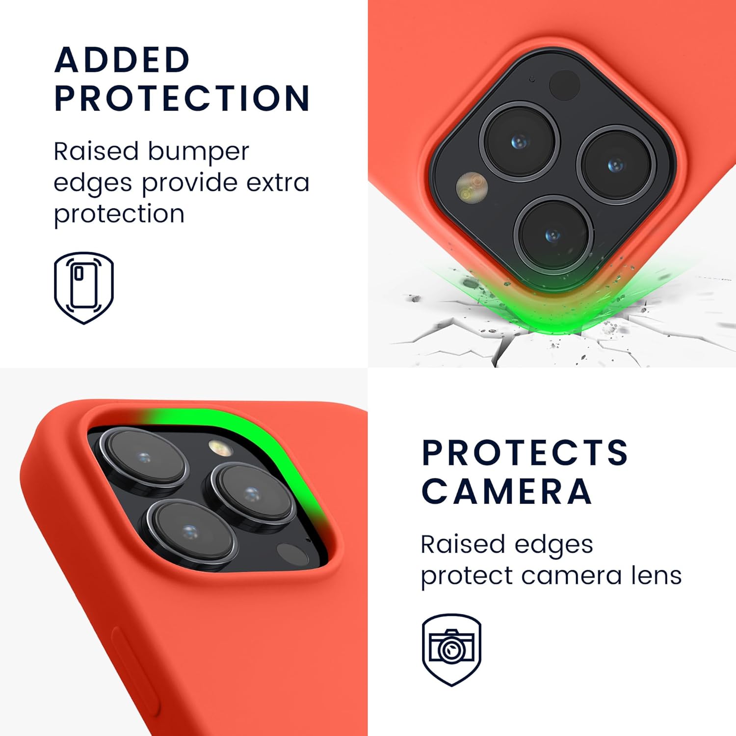 KW iPhone 15 Pro Θήκη Σιλικόνης Rubberized TPU - Luminous Coral