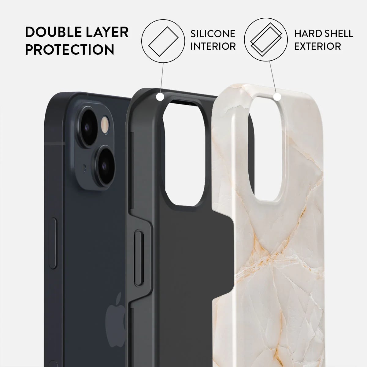 Burga iPhone 15 Fashion Tough MagSafe Σκληρή Θήκη με MagSafe - Vanilla Sand
