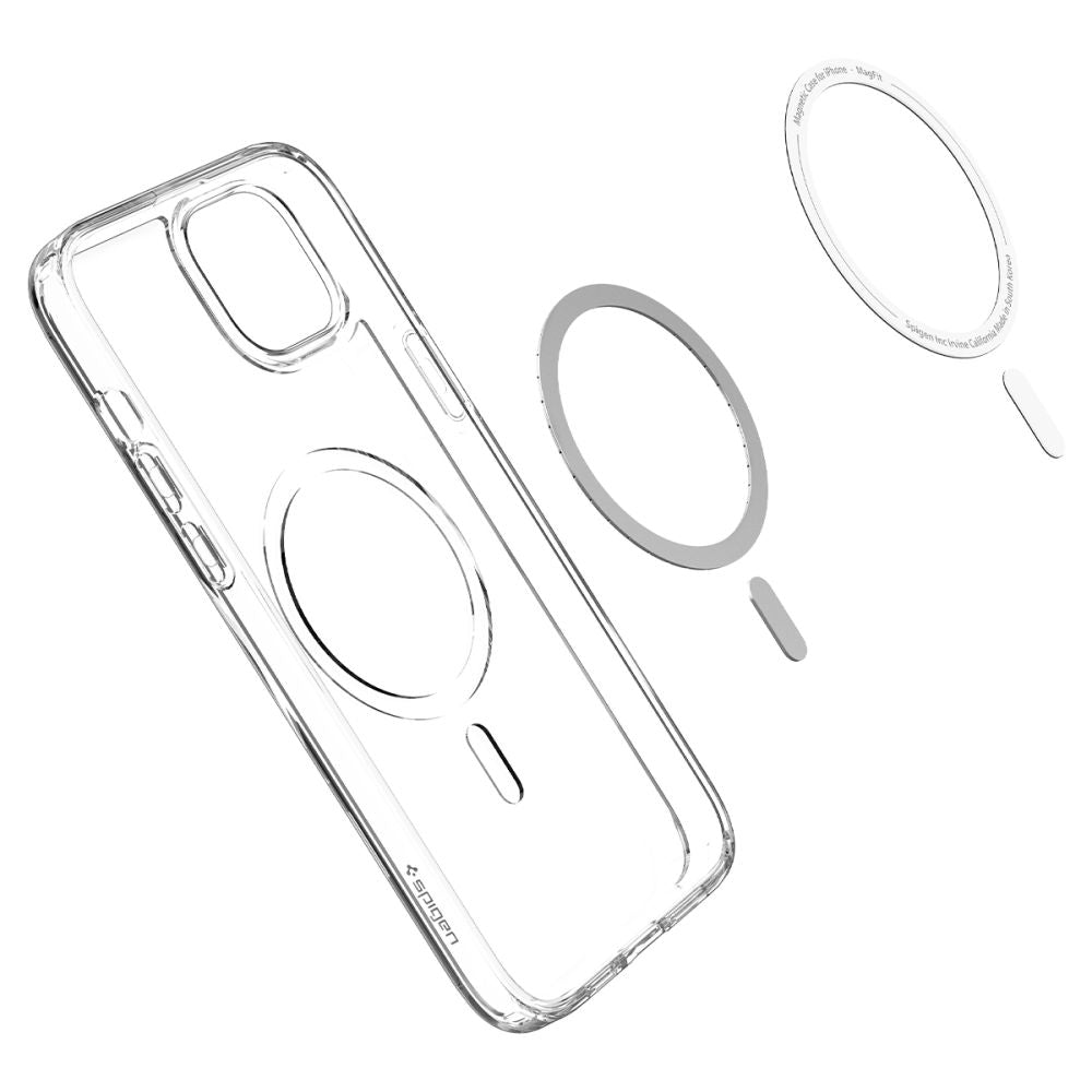 Spigen iPhone 14 Plus / iPhone 15 Plus Ultra Hybrid Mag Σκληρή Θήκη με Πλαίσιο Σιλικόνης Και MagSafe - White / Διάφανη