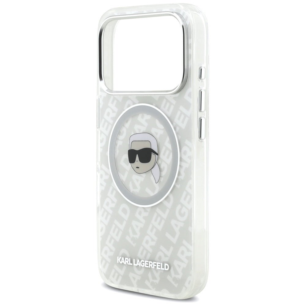 Karl Lagerfeld iPhone 17 Pro Max - IML Karl Head Logo MagSafe - Σκληρή Θήκη με Πλαίσιο Σιλικόνης - Grey - KLHMP17XHMKBKHOG