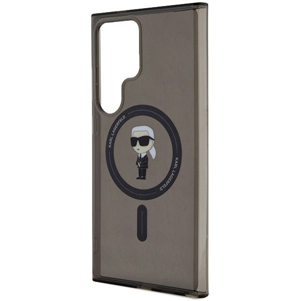 Karl Lagerfeld Samsung Galaxy S24 Ultra - IML Ikonik - Magsafe Σκληρή Θήκη με Πλαίσιο Σιλικόνης - Black - KLHMS24LHFCKNOK