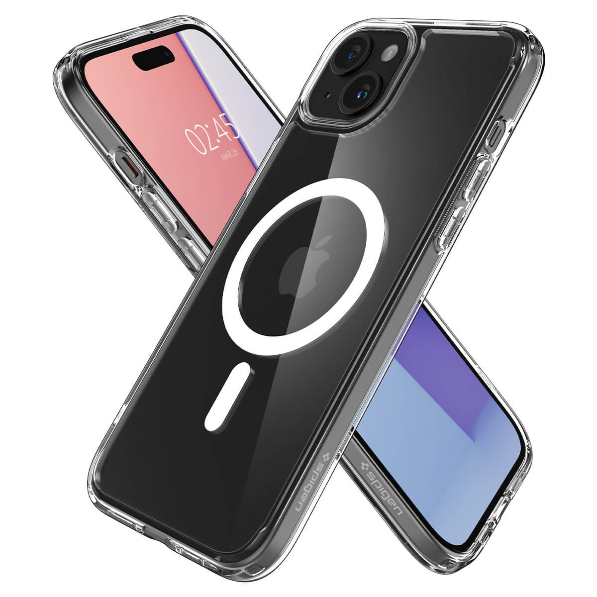 Spigen iPhone 15 Crystal Hybrid Mag Σκληρή Θήκη με Πλαίσιο Σιλικόνης Και MagSafe - White