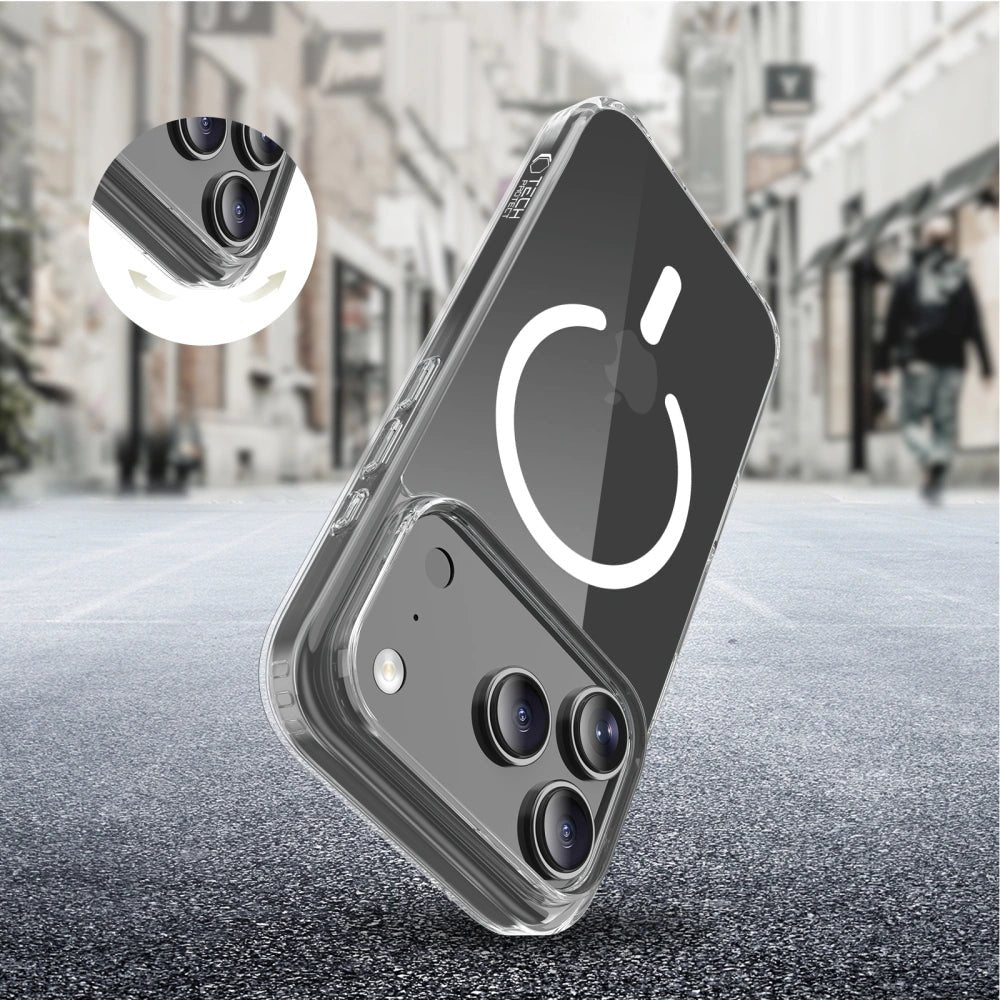 Tech - Protect iPhone 17 Pro Max - Flexair Hybrid MagSafe - Σκληρή Θήκη με Πλαίσιο Σιλικόνης και MagSafe - Διάφανη