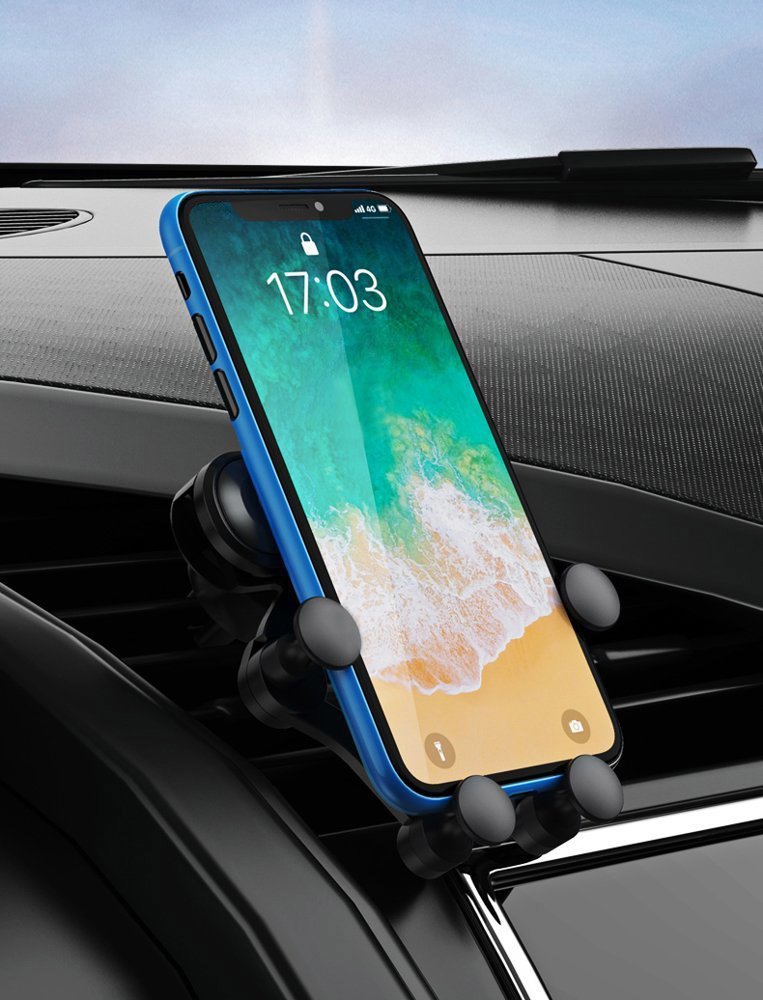 Wozinsky WCH - 01 Gravity Air Vent Mobile Holder - Universal Βάση Αυτοκινήτου Αεραγωγού - Black