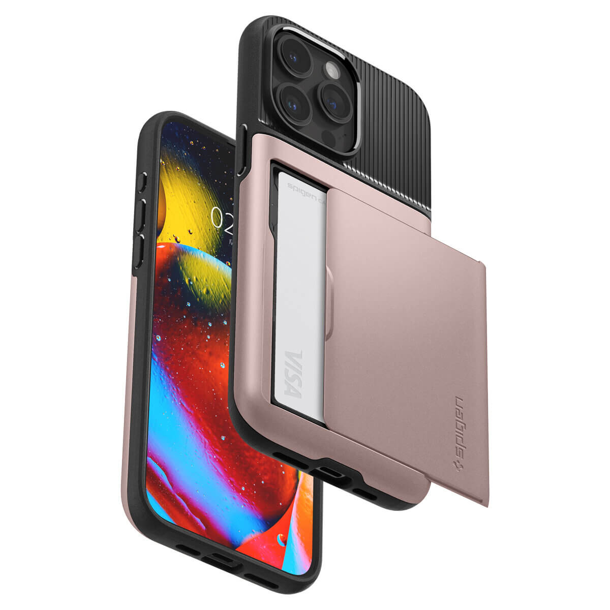 Spigen iPhone 15 Pro Slim Armor CS Σκληρή Θήκη - Rose Gold