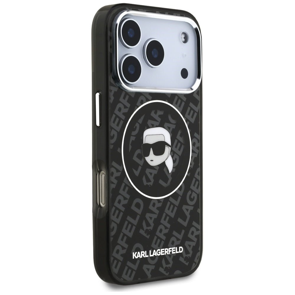 Karl Lagerfeld iPhone 17 Pro Max - IML Karl Head Logo MagSafe - Σκληρή Θήκη με Πλαίσιο Σιλικόνης - Black - KLHMP17XHMKBKHOK