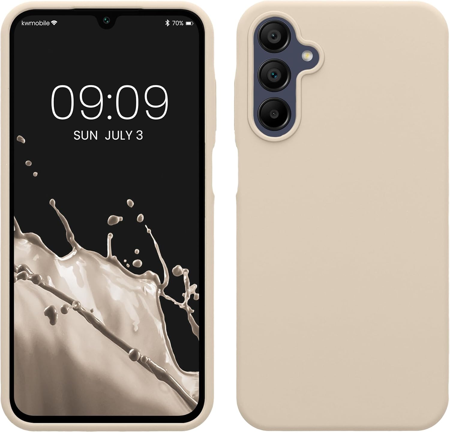 KW Samsung Galaxy A15 4G / A15 5G Θήκη Σιλικόνης Rubberized TPU - Matte Cream