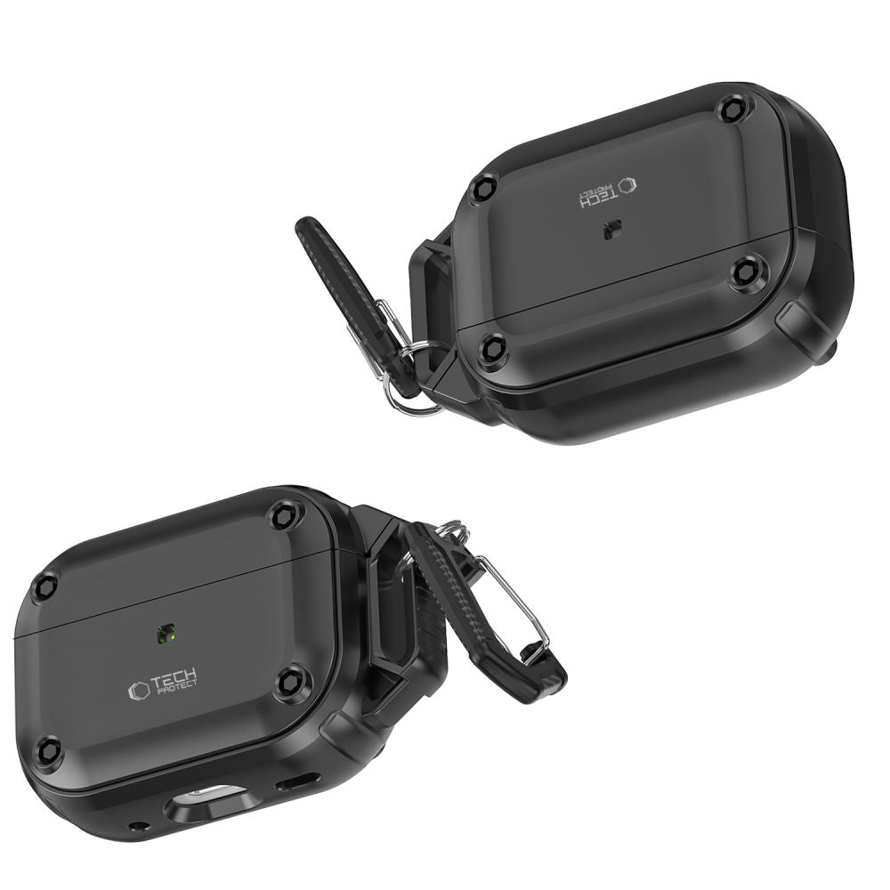 Tech - Protect AirPods Pro 1 / 2 Θήκη από Σκληρό Πλαστικό και Σιλικόνη - Rough Hook - Διάφανη