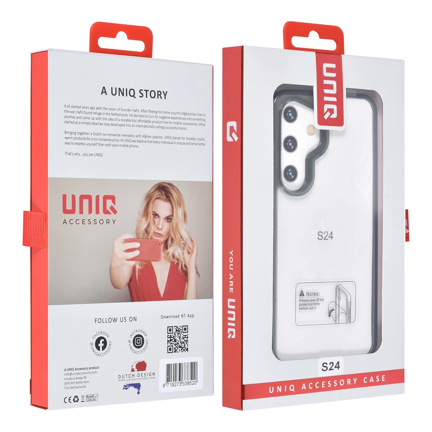 Tuniq Samsung Galaxy S24 - Σκληρή Θήκη με Πλαίσιο Σιλικόνης - Ημιδιάφανο Μαύρο / Διάφανο
