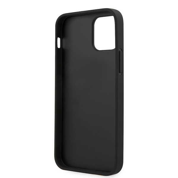 Guess iPhone 12 Pro Max Saffiano Σκληρή Θήκη με Πλαίσιο Σιλικόνης - Black - GUHCP12LVSATMLBK