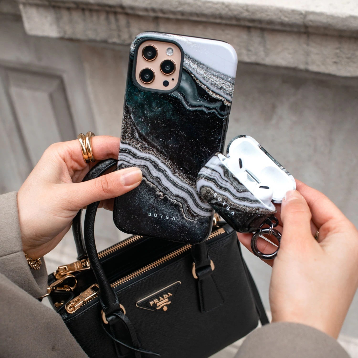 Burga iPhone 13 Pro Fashion Tough Σκληρή Θήκη - Magic Night