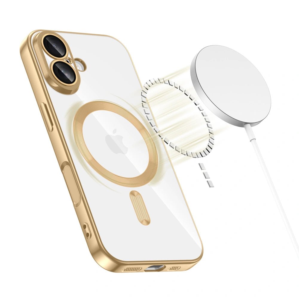 Tech - Protect iPhone 17 MagFlex - Θήκη Σιλικόνης TPU με MagSafe - Διάφανη / Shiny Gold
