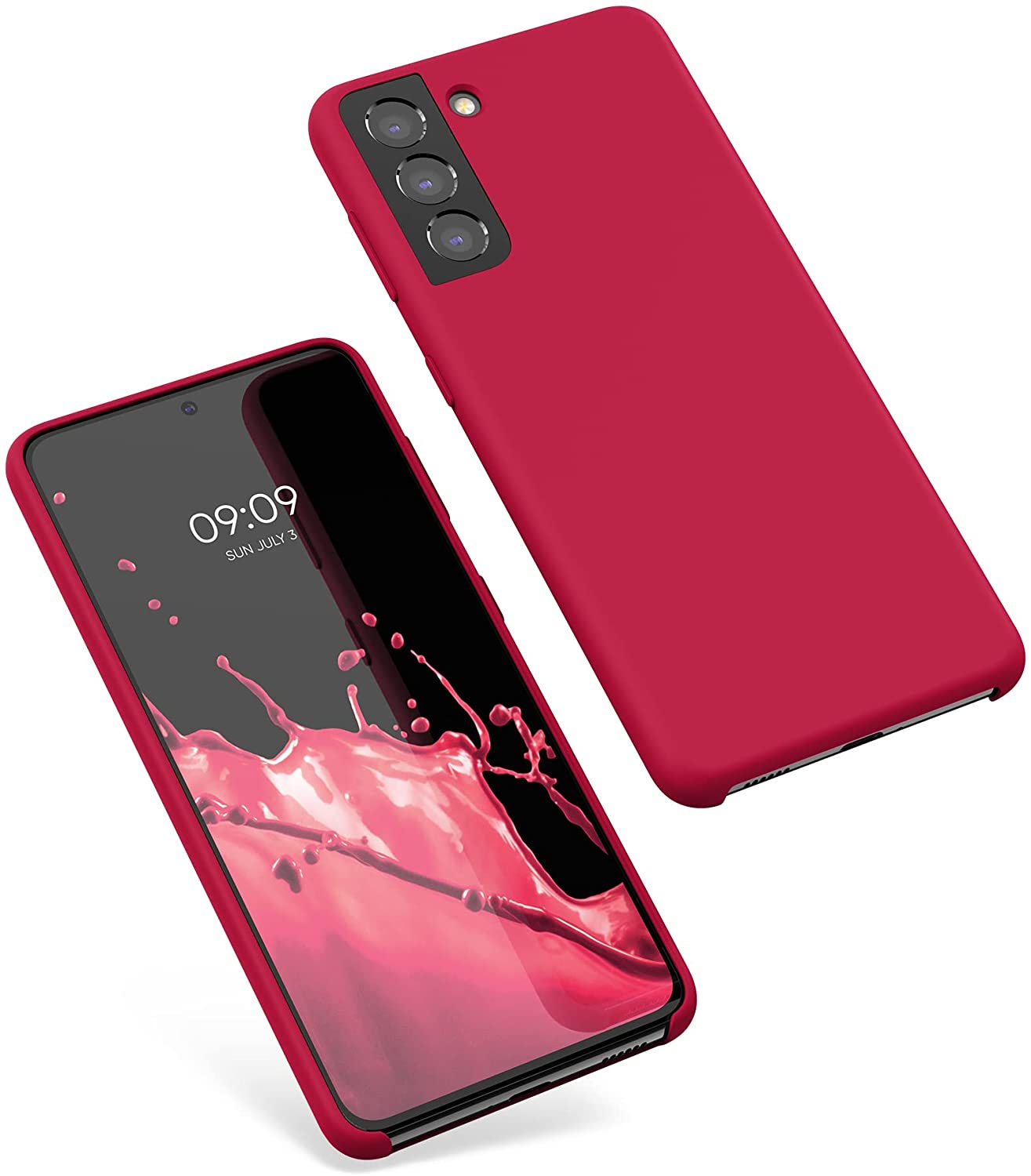 KW Samsung Galaxy S21 Θήκη Σιλικόνης Rubber TPU - Sweet Cherry - 54056.229