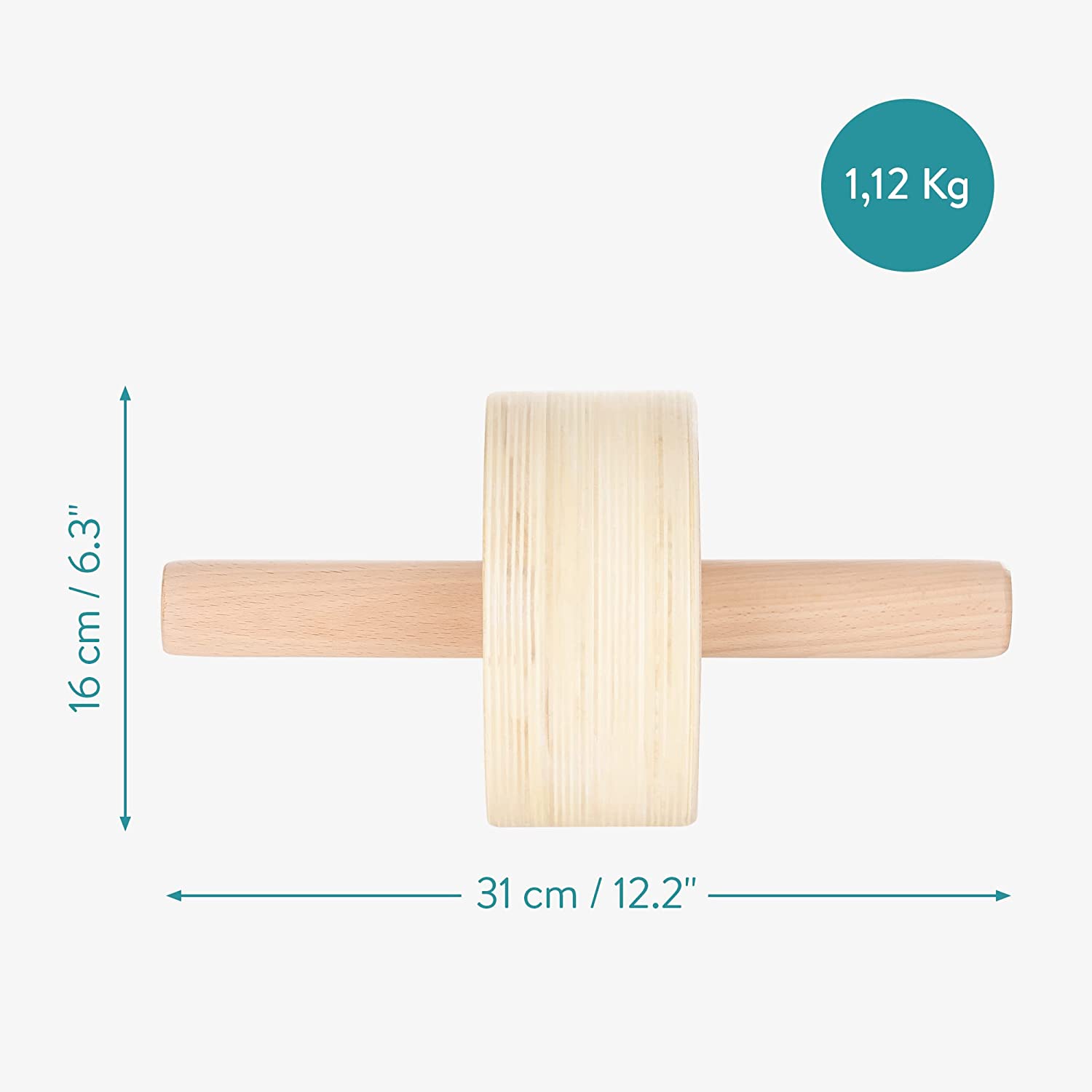 Navaris Roller για Εκγύμναση των Κοιλιακών Μυών από Ξύλο - 57261.01