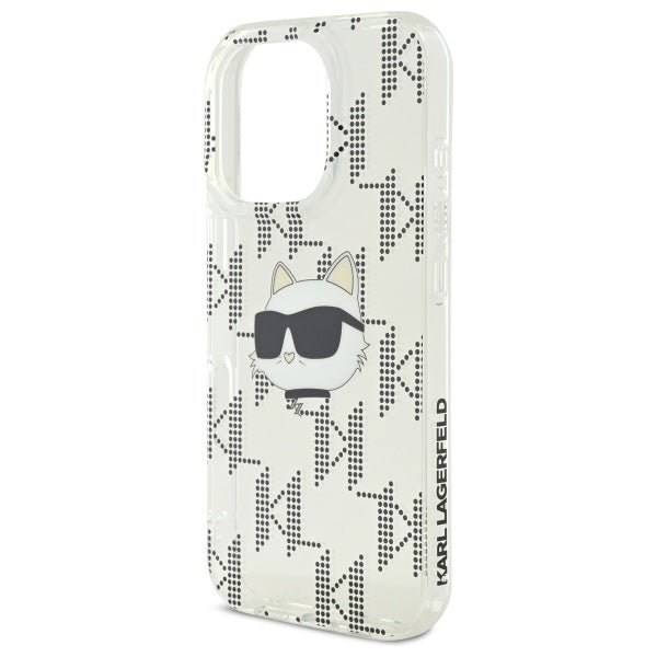 Karl Lagerfeld iPhone 16 Pro Max - IML Choupette Head Electroplated Σκληρή Θήκη με Πλαίσιο Σιλικόνης - Διάφανη - KLHCP16XHKLPCHT